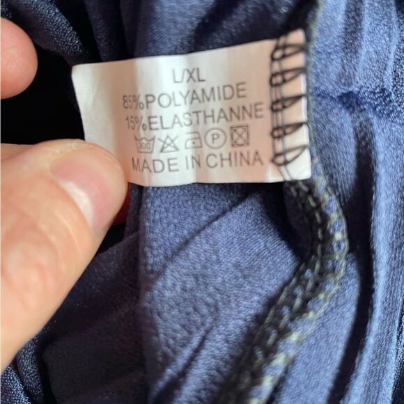 Navy & Gold Wide Leg Jumpsuit     - Picture 3 of 9